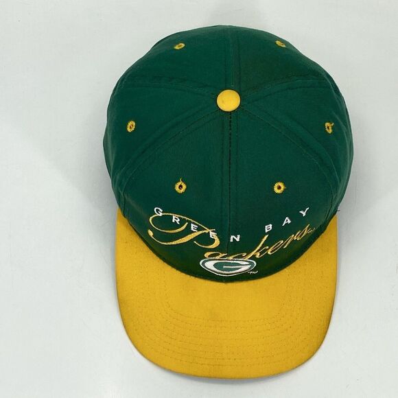 Vintage Green Bay Packers Drew Pearson Snapback Hat Script Spell Out Logo (H5) - Picture 5 of 11